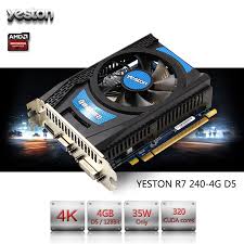 The amd radeon r5/r7/r9 200 series is a family of gpus developed by amd. Free Shipping Buy Best Yeston Radeon R7 240 Gpu 4gb Gddr5 128bit Gaming Desktop Computer Pc Video Graphics Cards Support Vga Dvi Hdmi Pci E X16 3 0 O Video