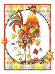 Cross stitch and embroidery patterns to download come in a range of beautiful styles. Vickery Collection October Rooster Cross Stitch Pattern 123stitch