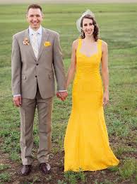 24 Nontraditional Wedding Dress Ideas Nontraditional Wedding Dress Yellow Bridesmaid Dresses Yellow Wedding Dress