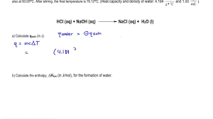 The result has three significant figures. Calculating The Heat Of The Solution Youtube