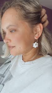 Snowflake Hoop 24k Earrings-gold Snowflake Hoops