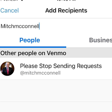 Senator@mcconnell.senate.gov (swap out your senator's last name with mitch mcconnell's to request $2000 from your senator.) Scott Dworkin People Are Sending 2 000 Venmo Requests To A Mitch Mcconnell Account Lol Facebook