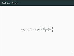 Font Issue In Rmarkdown Slides With Metropolis Theme Stack Overflow