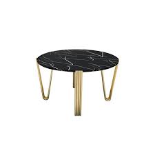 Marble coffee tables can be either genuine marble or made from a faux marbleising look so there's something for every budget, and they come in round. Modern Stylish Black Faux Marble Coffee Table Round Marble Coffee Table Gold Base 2 Piece Accent