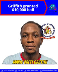 Accused Mario Brett Griffith appeared before Magistrate Wayne Clarke at the  Holetown Magistrates' Court, where he pleaded not guilty to multiple  cannabis-related offences as well as assaulting a police officer. He was
