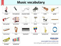 It is primarily aimed at esl students, but young children may also benefit from them. Music And Musical Instruments Vocabulary With Games And Pictures