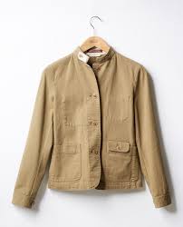 Veste Femme Col Mao Couleur Mastic Felotte Comptoir Des Cotonniers
