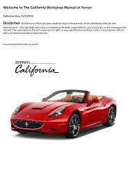 We did not find results for: Ferrari California Workshop Manual Pdf Download Manualslib