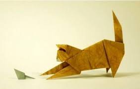 Origami Cat And Mouse Origami Cat Origami Animals Origami Paper Art