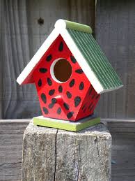 Bird Houses For Sale Near Me Watermelon Birdhouse Charvetcreations Etsy Com Also A Good Party Activity Idea If You Buy Unpainted Bird Houses Painted Decorative Bird Houses Bird House