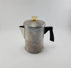 Vintage Aluminum Mirro Coffee Pot Camping Coffee Pot Vintage Stovetop Percolator Galvanized Camp Stove Co Percolator Coffee Percolator Vintage Coffee Pot