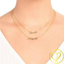 Créateurs de bijoux personnalisés pour inspirer votre style unique. Collier Prenom Deux Chaines En Plaque Or Jaune Or Rose Ou Argent
