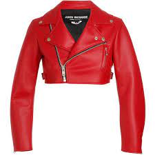 Junya Watanabe Cropped Faux Leather Biker Jacket Cropped Faux Leather Jacket Leather Jackets Women Leather Jacket Outfits