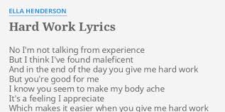 Test your smarts with the 101 best riddles, including easy and funny riddles for kids, and hard riddles for adults. Hard Work Lyrics By Ella Henderson No I M Not Talking