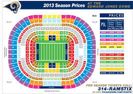 St Louis Rams Seating Chart Edward Jones Dome Seating