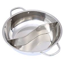 New 28cm Stainless Steel Hot Pot Twin Divided Cookware Induction Little Sheep Pot Hot Pot Ruled Compatible Cooking Tools Ceramic Hobs Cooking Tools Hot Pot