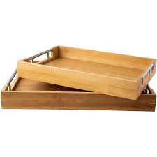 Code these modern shaped trays are perfect for the contemporary hotel room environment, leather liner as additional option. Wooden Bamboo Serving Trays With Handle Ottomantray For Food Breakfast Trays Modern Set Of 2 Buy Bamboo Serving Tray Food Serving Tray Wooden Breakfast Tray Product On Alibaba Com