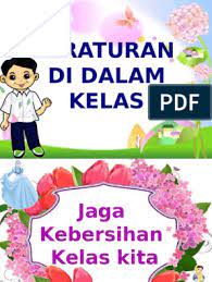 Sticker peraturan kelas *dwibahasa ingin menempah? Peraturan Kelas