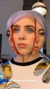Billie Eilish With Rubber Split Face Billie Eilish Billie Face Photo