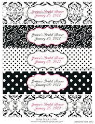 Black And White Free Printable Labels Water Bottle Labels Black And White Hot Pink Damsak And Dots Birthday Party Decor Bridal Rotulos De Garrafas Sabonetes Artesanais Etiquetas Para Impressao