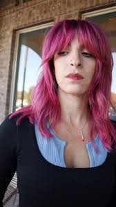 SERVEEEEEEE ITTT 🤩 My girl OWNS her style. , Can anyone guess what she  does? , Pink has been been my #1 fall request this year and I’m having a  blast with creating different custom tones