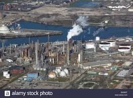 Products produced by the refinery. Luftaufnahme Uber Shell Deer Park Raffinerie Houston Ship Channel Texas Stockfotografie Alamy