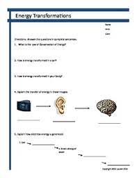 Complete sentences worksheet 1st grade worksheet from home. 6th Grade Energy Transformations Worksheets By Lauren Allen Tpt