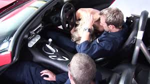 British Blonde Valerie Pearl Tag Teamed by Two Mechanics