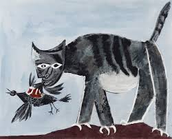 Als der spanische maler pablo picasso davon erfährt, malt er das riesige bild guernica, das sterbende menschen und tiere zeigt. Pablo Picasso Gatto Che Addenta A Uccello Tavola Xvi Kunst Gemalde Grafik Auctionet