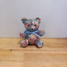 Shabby Chic Decoupage Teddy Bear, Porcelain Teddy Bear Decoupage, Pink  Flowers Patchwork Teddy Bear, Mother's Day Gift, Gift for Her, Girls