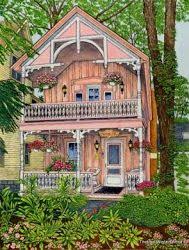 La Grande Maison The Greenleaf Garfield Dollhouse Cottage Art Chautauqua House Painting