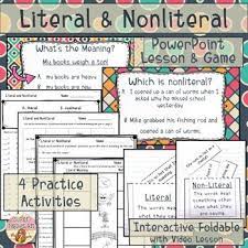 Literal Nonliteral Language Interactive Video Lessons Google Slides Poetry Language Arts Classroom Teaching Poetry Student Poetry