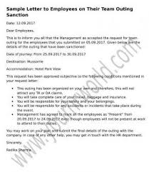 Sample break & lunch policy. Letter To Employees On Their Team Outing Sanction Hr Letter Formats A Formal Letter Lettering Memo Writing