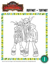 Hiccup and astrid, the protagonists. Color Ruffnut Tuffnut 2 View Fun Vikings Coloring Page Sod