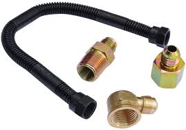 If your pipe is to run from your basement and through your floor to connect to the new fireplace, drill a hole in the floor nearby or up through floor of the fireplace itself, whichever will be closer to your gas pipe route. Stanbroil 1 2 X 30 Non Whistle Flexible Flex Gas Line Connector Kit Ng Lp Fire Pit Fireplace Patio Lawn Garden Fire Pit Outdoor Fireplace Parts