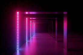 Check spelling or type a new query. 3d Render Abstract Pink Blue Neon Background Fashion Podium In Ultraviolet Light Performance Stage Decoration Illuminated Night Club Corridor With Square Arcade Theatre Cedar Rapids