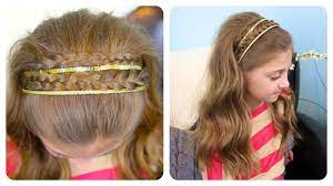 Double Braid Sparkly Headband Braided Headbands Cute Girls Hairstyles