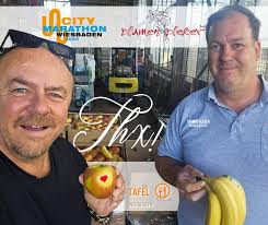 Thx City Marathon Wiesbaden & Blumen Bleker!** # **ÄBBELCHE & BANÄNCHE FÜR  DIE Tafel Wiesbaden e.V.!** Das Gute an so'm City Marathon Wiesbaden ist  auch, dass es den Tag danach gibt. Und