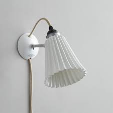 Maybe you would like to learn more about one of these? Small Wall Lamp With Corrugated Porcelain Shade Casa Lumi