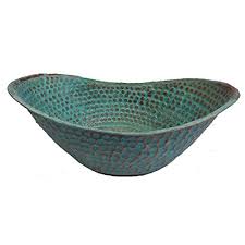 Check spelling or type a new query. Rustic Verde Antique Green Patina Aged Vessel Above Counter Bathtub Copper Bathroom Vanity Sink Toilet Renovation Bath Tub Verde Canoe Harbor Boat Design Shape Washbasin Washbowl Wash Basin From Pharos Artisans
