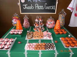Sports Dessert Table Sports Baby Shower Sports Baby Shower Theme Baby Shower Candy Table