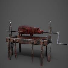 Clay fire pit with iron stand (scroll) clay fire pits, like the scroll fire pit clay fire pits, like the scroll fire pit with an iron stand, lid and poker have become a popular backyard and deck accessory in the u.s. Artstation Fire Pit And Piggy Martin Diavolo Szymczak