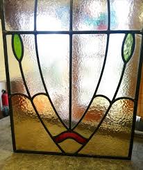 Art deco panel art deco scene deco shell window. Antique Art Deco Stained Glass Window Firewolf Glass