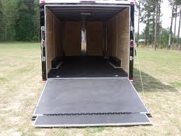 They are typically used on the trailer floor and on ramps. 8 5x20 Black Enclosed Trailer With Rubber Floor 747 American Trailer Pros Cargo Trailers Enclosed Trailers Concession Trailers