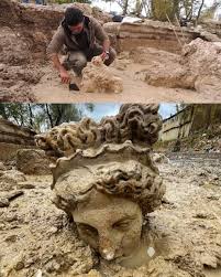 Ancient Greek god statue heads discovered in Turkey