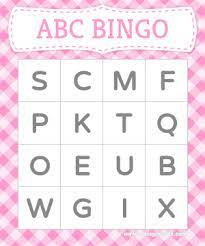 Listen to the game's audio and identify the name or sound of a letter. Abc Bingo