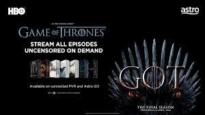 Seven noble families fight for control of the mythical land of westeros. Watch Game Of Thrones Uncensored On Astro Youtube