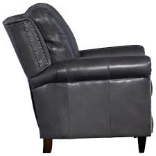 Bradington-Young Richardson High Leg Reclining Lounger in Charcoal