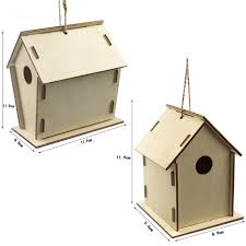 Once the paint was dry on both birdhouses, i started on the roof shingles. 2 Pack Diy Bird House Painting Kit Building Birdhouse Paints Brushes Wooden Art Crafts For Children Girls Boys Wood Diy Crafts Aliexpress