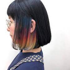 近藤康雄 a k a ｙｓｏさんはinstagramを利用しています 昨日の続き 炎を意識したインナーカラーは 濃紺が出せるかどうかがキーだよね acwsm amazinghair colofulhair firehair manicpanic j 毛髪染料 パープルヘアー 個性的 髪型